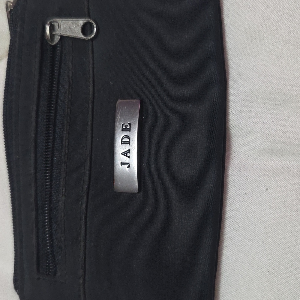 Jade Black Wallet with Silver Accents